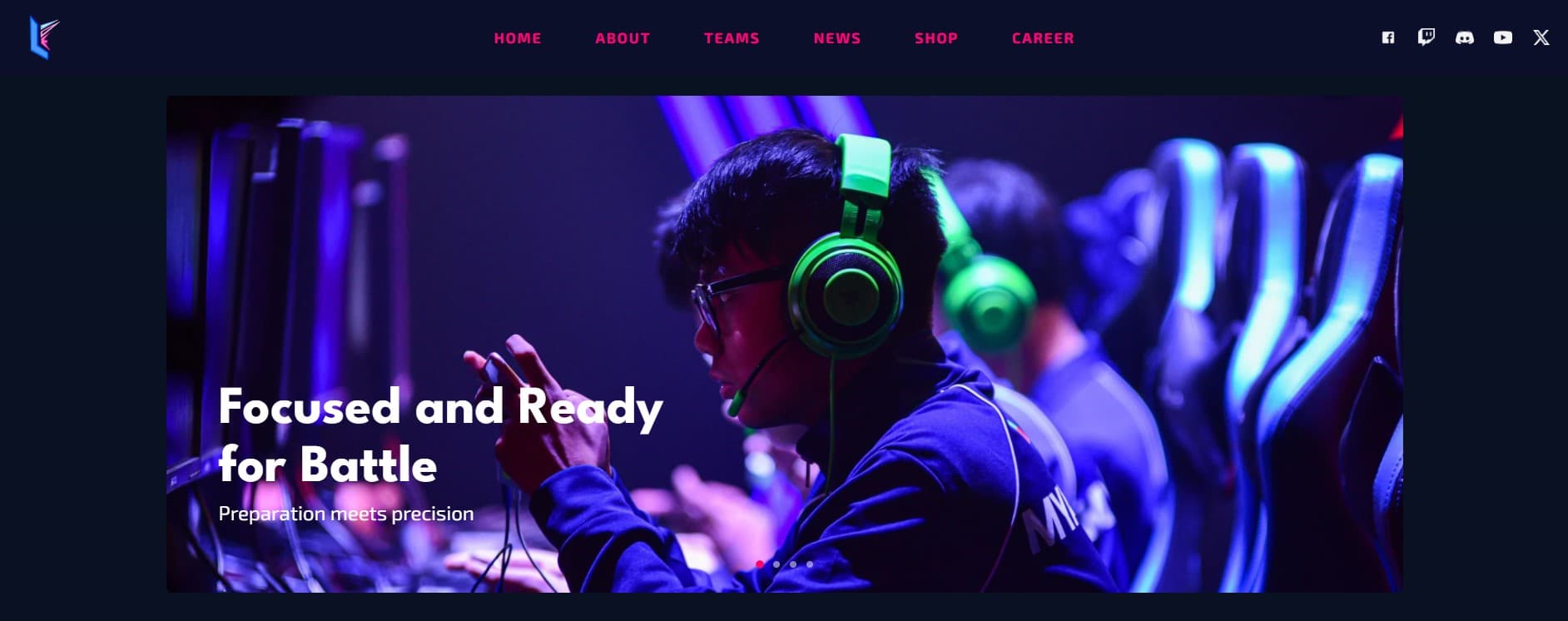 Luminous E-Sports Website preview placeholder