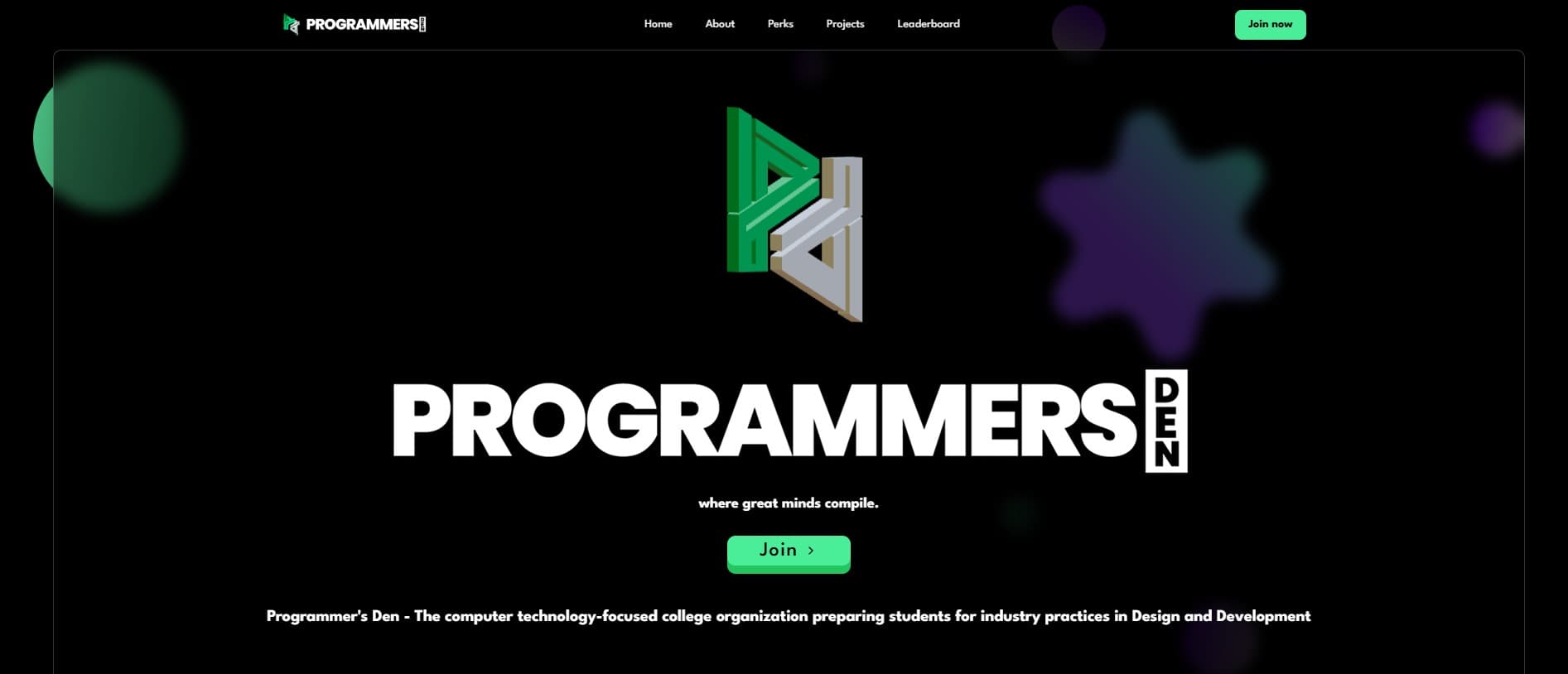 Programmers Den Website preview placeholder